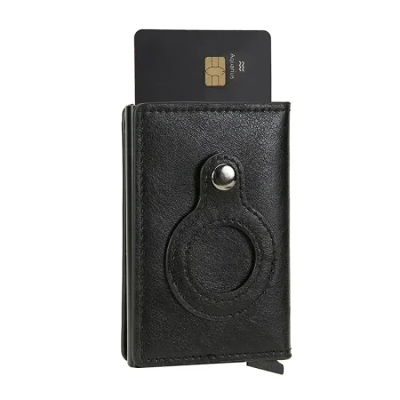 رصيد Rfid لـ Apple Airtag حقيبة حامل بطاقة بنكية للرجال Rfid محفظة هوائية رفيعة محفظة بطاقة هواء ذكية